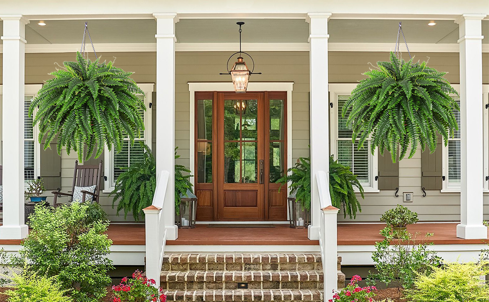 🎁Hot Sale 49% OFF🔥Oversized Pre-Lit Artificial Boston Ferns - No watering, No fading